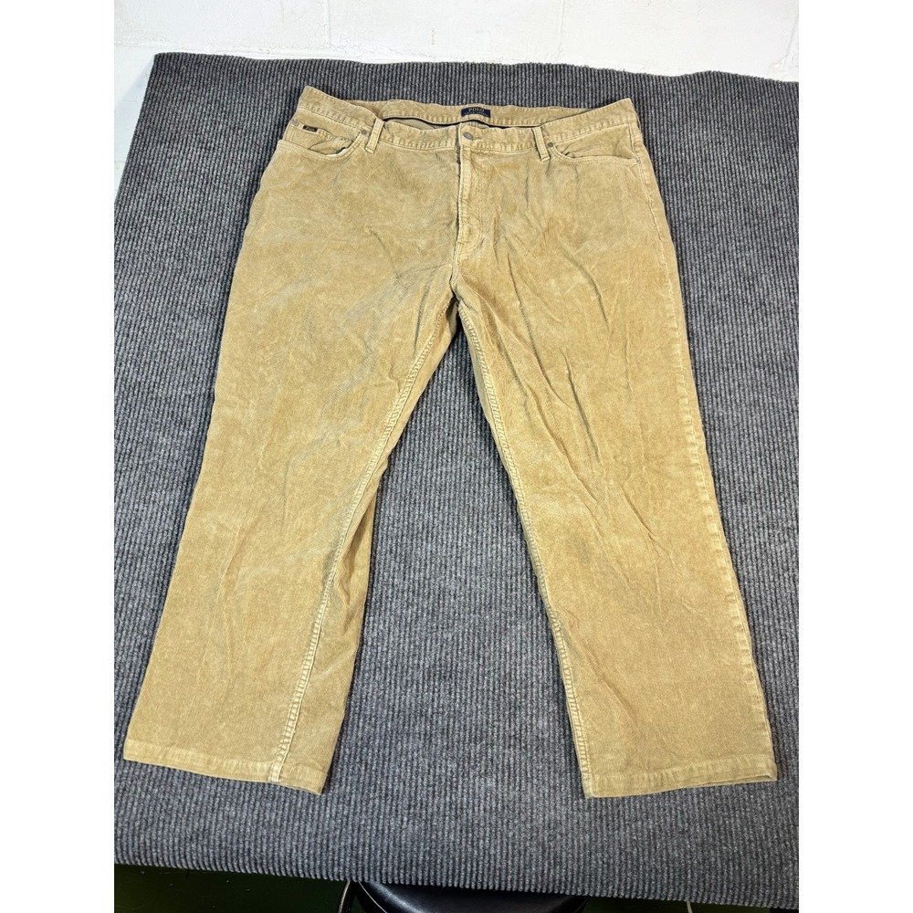 Polo Ralph Lauren Corduroy Pants Mens 46B 46x32 Tan Classic Fit Straight Leg